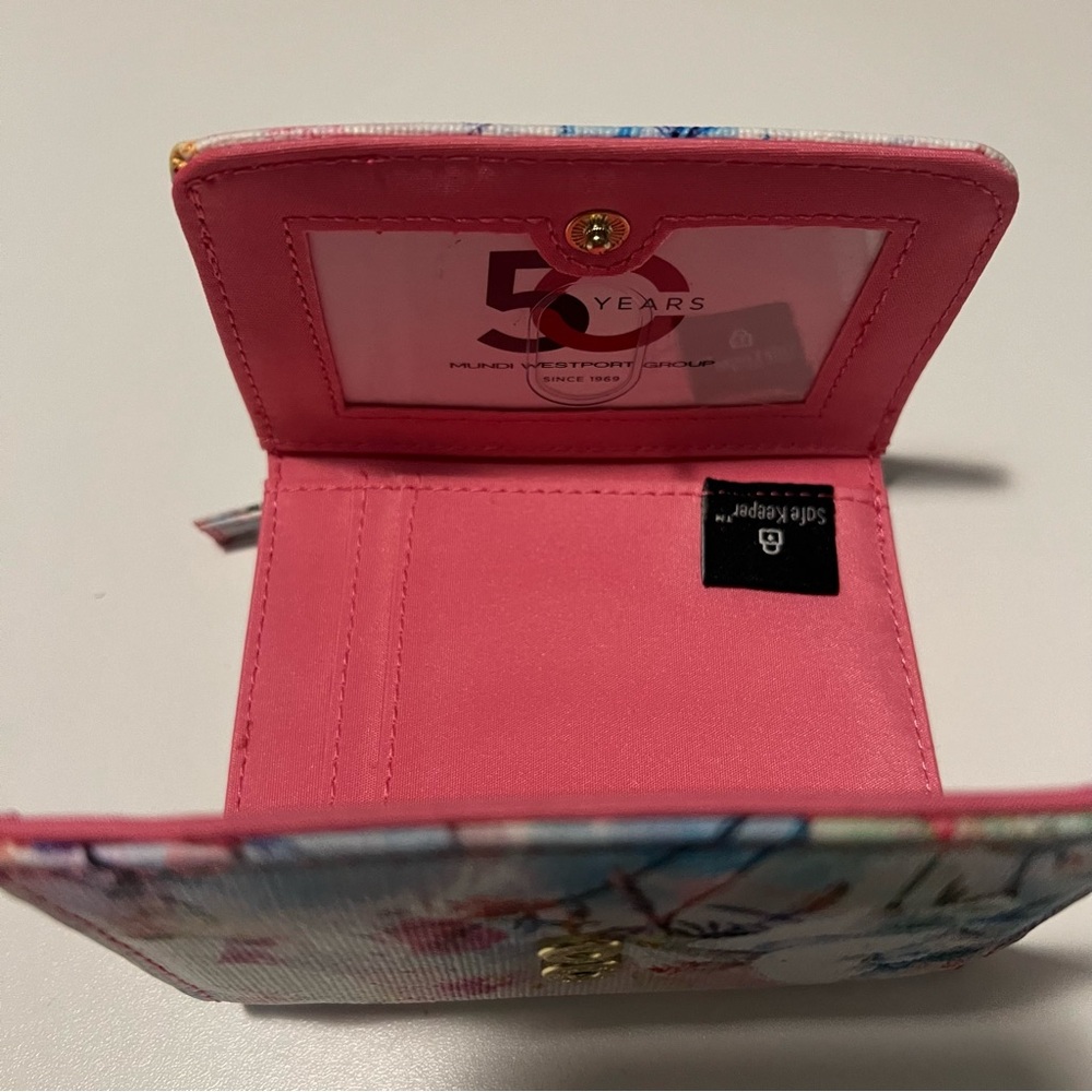 Mundi Pink and Blue Floral Tri-Fold Wallet - Picture 4 of 8